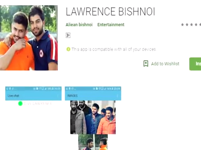 Gangster Lawrence Bishnoi now has a Google Application