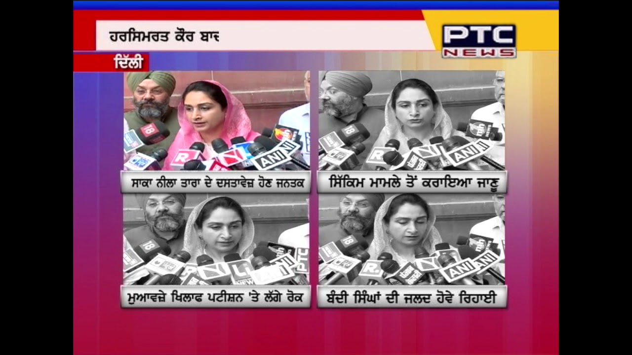 SAD delegation led by Harsimrat Badal met Home Minister Rajnath Singh to discuss various Sikh issues