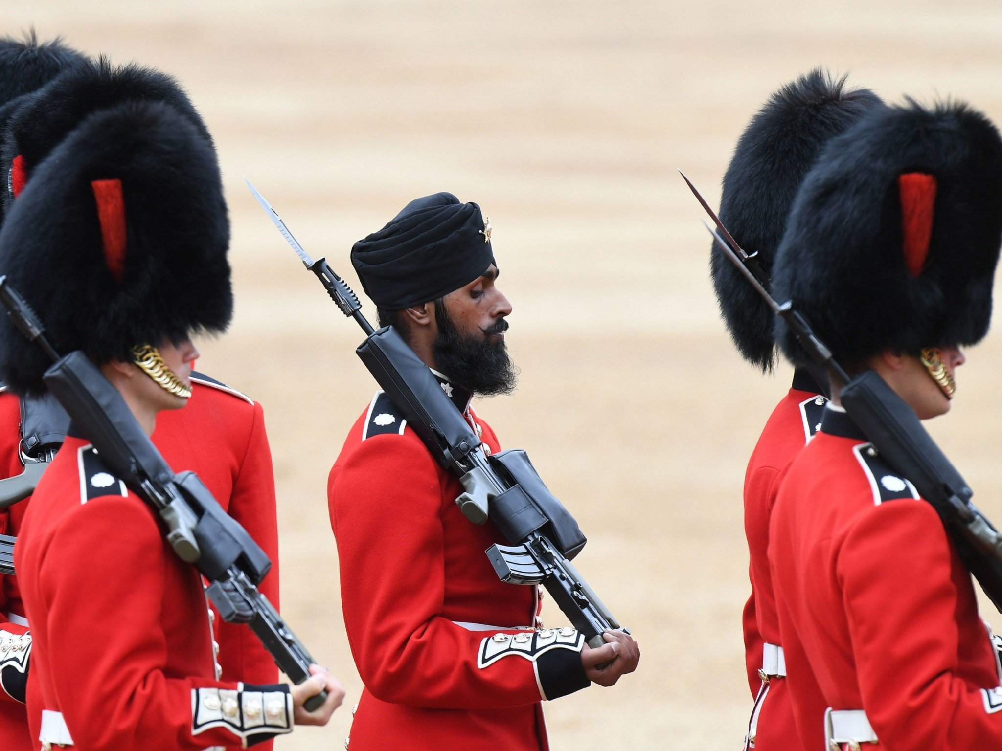 Sikh soldier becomes first to wear turban for Trooping the Colour parade in UK