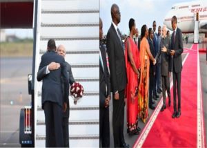 PM modi reaches rwanda