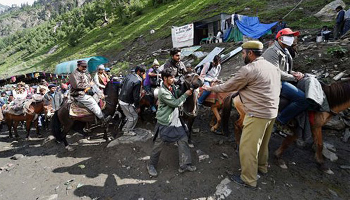 Amarnath yatra suspended today in view of a strike called by separatists
