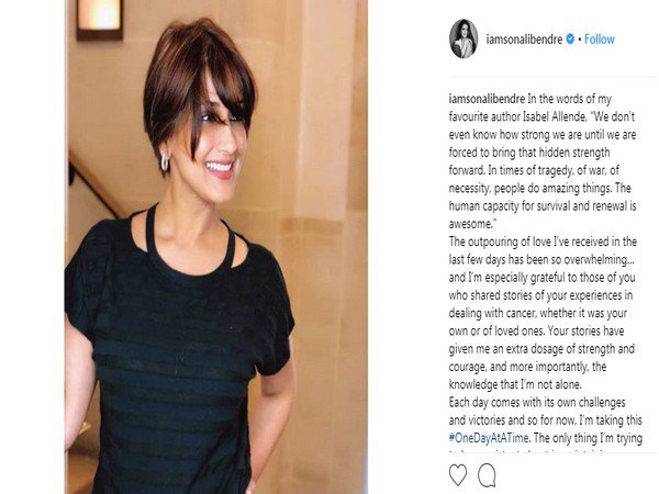 Sonali Bendre is a fighter in new post after being diagnosed with cancer