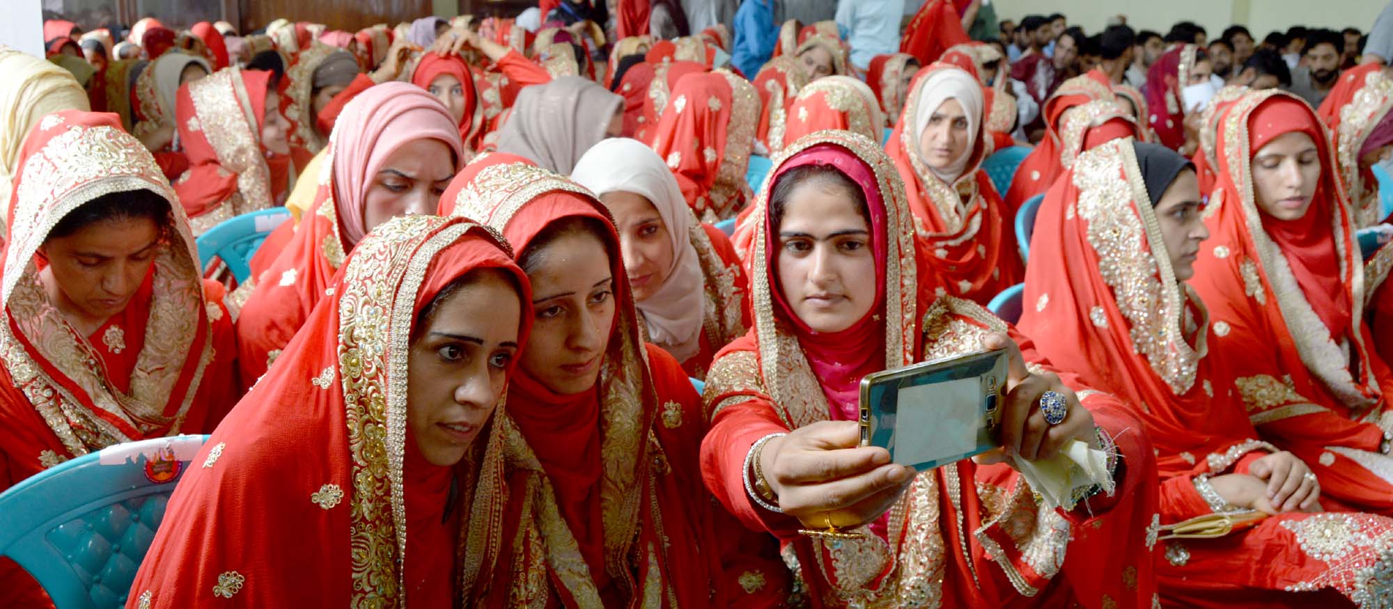 105 couples tie knot in Kashmir’s biggest mass wedding