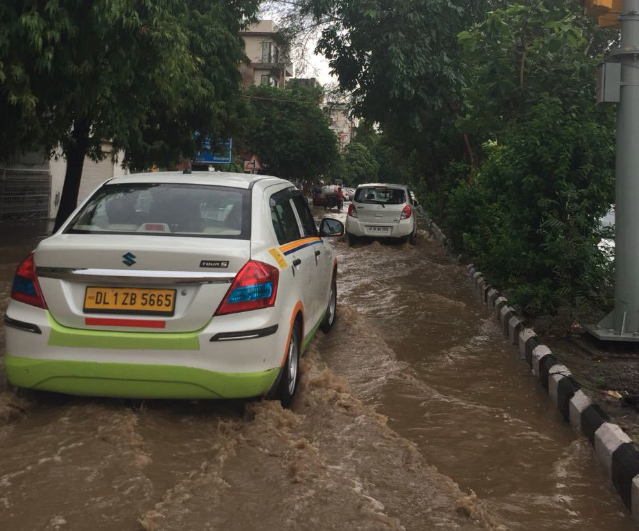 Heavy Rains And Strong Winds Lashed Parts Of Delhi