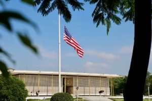 Union Jack ,US Flag Flies At Half-Mast As Tribute To Atal Bihari Vajpayee