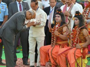 President Ram Nath Kovind attends Dussehra celebrations 