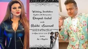 Bollywood Rakhi Sawant Deepak Kalal 31 December Marriage