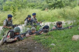 Jammu and Kashmir's Badgam Security forces and terrorists