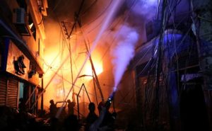 Bangladesh capital Dhaka chemical warehouses Fire