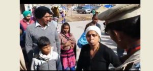 Rajpura poor woman Preneet Kaur Against protest