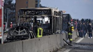Italy criminal records People children school bus Fire