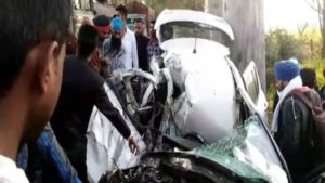 Garshankar-Banga road Swift cars and tipper Collision ,One Death