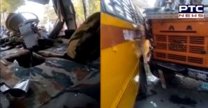 Tarn Taran School bus and truck Accident ,Many children injured