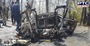 Jammu and Kashmir Banihal highway car Strong Explosion