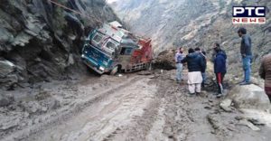 Jammu Kashmir truck Landslide 2 people Died