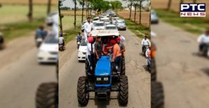Jagir Kaur favor Bikram Majithia tractor Road show
