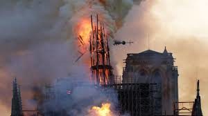 Paris 800-year-old church Notre Dame Cathedral Fire , devastated large parts