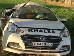 Khadur Sahib Road Accident , young man Death , one Injured
