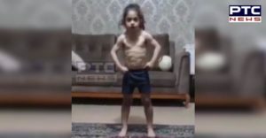5-year-old boy in football playing video social media viral