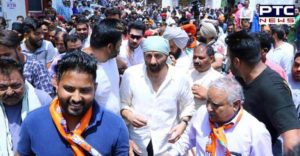 BJP candidate Sunny Deol Dera Baba Nanak to Gurdaspur road show