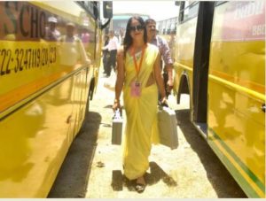 internet-sensation-in-yellow-saree-on-polling-duty-is-from-lucknow