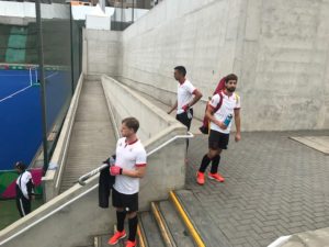 Some of the Canadian players after the game 