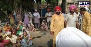 Barnala-Mansa National Highway villagers Woman deathbody Road Protest