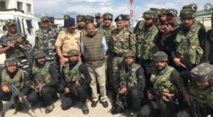 National Security Advisor Ajit Doval interacts with locals in Shopian, lunch with them