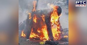 Manohar Lal Khattar Jan Aashirwad rally man sets himself on fire