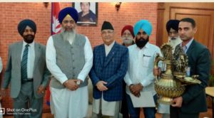 Slug SGPC And SAD delegation Met Prime Minister of Nepal