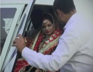 Karnal village Bride wedding on the helicopter Farmer Son
