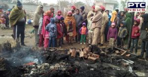 mullanpur Prem Nagar Mohalla Dove fire , father and son burned
