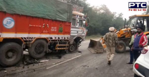 Shri Chamkaur Sahib Car and Truck between Terrible collision , Car driver Death