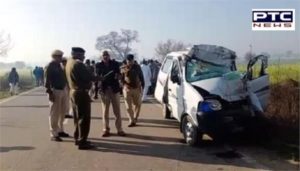 haryana-car-collision-with-a-truck-parked-on-the-road-in-hisar
