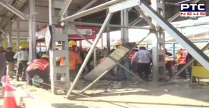 Madhya Pradesh: 6 people injured after footover bridge at Bhopal railway station collapsed this morning.