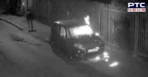 Chandigarh Sector-52 Unidentified youths Fire car Out of the house