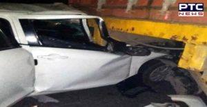 Jalandhar Rama Mandi bridge Truck and Car Terrible collision, Two injured