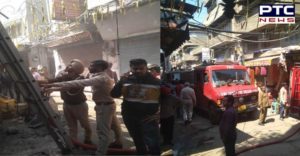 Amritsar Guru Bazaar Shop Terrible Fire by short circuit, Fire brigade vehicles Arrived on the spot