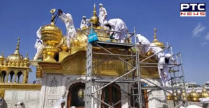 Golden Temple sewa Start on the cleaning the gold plating In Amritsar