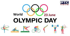 23 June Olympic day. Flag and Oath India 3