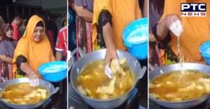 Woman Puts Her Hand in Hot Oil to Fry Food
