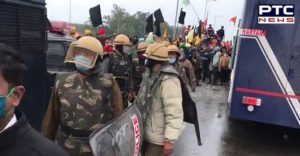 Farmers at Sambhu border dig up Haryana police barricades and throw them into canal
