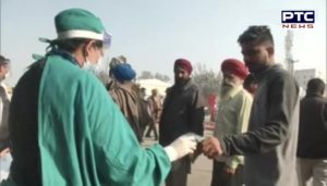 Medical check-up camp setup at Singhu Border farmers protesting