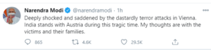 PM Modi tweets condolences 