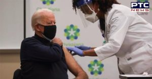 US president Joe Biden receives Pfizer’s Covid-19 vaccine shot on live television