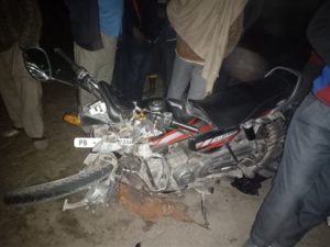 Ferozepur-Fazilka road collision between motorcycle and canter, Three Deaths