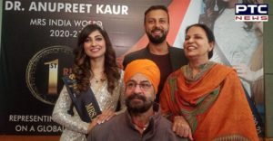 Amritsar : Anupreet Kaur Winner Of Mrs. India 2020-2021 World Ist Runners Up