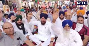 SAD protests against punjab congress Government and AAP in Gurdaspur