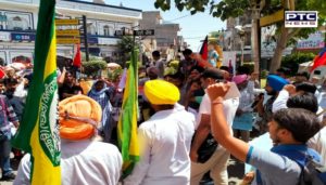 Students and teachers' organizations protest against Punjab Government in Sangrur