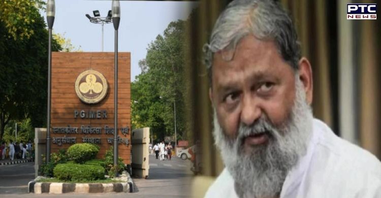 Haryana's Home Minister Anil Vij admitted to PGIMER in Chandigarh